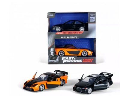 Twin Pack Fast and Furious Heist Honda Civic EJ1 Hans Mazda RX 7