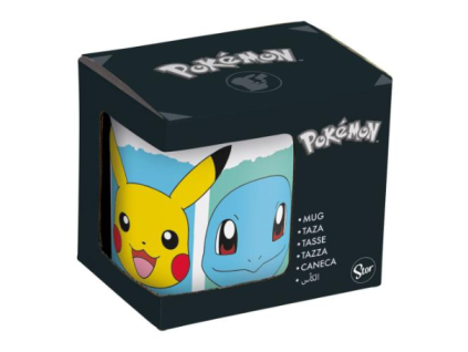 Hrnek Pokémon Pikachu Squirtle 325ml