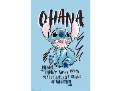 Plakát Stitch Ohana 61x91cm