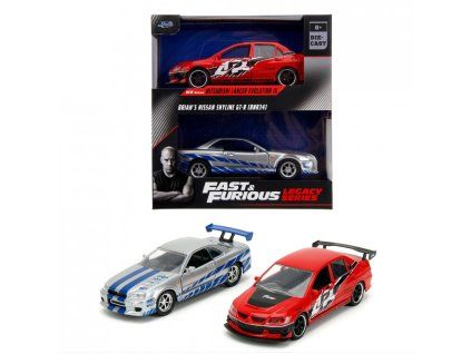 Fast and Furious Legacy Series Mitsubishi Lancer Evolution IX a Brians Nissan Skyline GT R