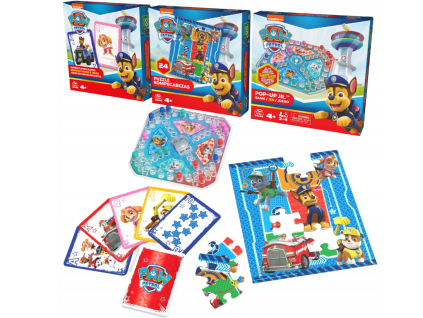 Set her Tlapková patrola Jumbo karty, Pop Up, Puzzle