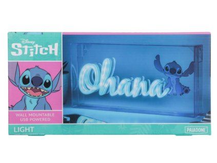 Neonové světlo Lilo a Stitch Ohana 15,5x30,5cm