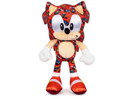 Plyšová hračka Ježek Sonic komiksový červený 30cm