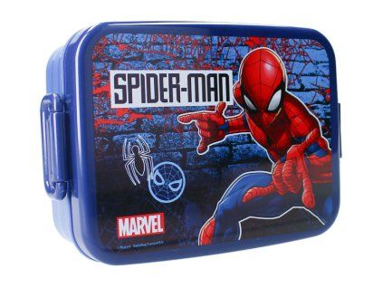 Svačinový box Spiderman modrý