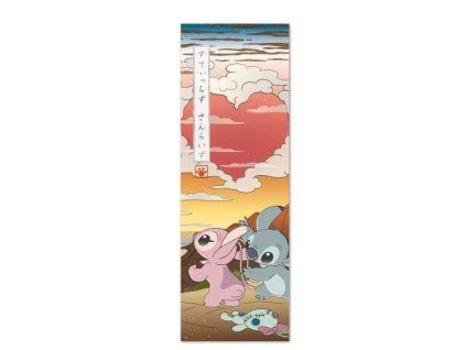 Plakát na dveře Disney Stitch a Angel 53x158cm