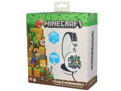 Sluchátka OTL Minecraft bílá