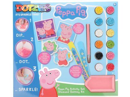 Diamantové malování Dotzies velká sada Prasátko Peppa