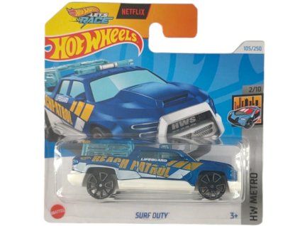 Hot Wheels Surf Duty modré
