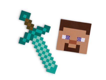 Maska a meč Minecraf