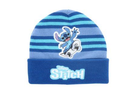 Zimní čepice Lilo a Stitch světle modrá vel. 54