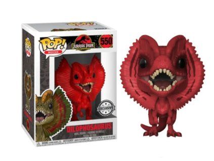 Funko Pop! 550 Jurassic Park Dilophosaurus Red