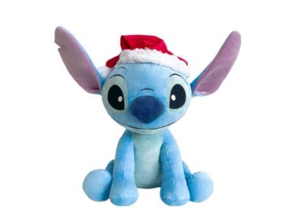 Plyšová hračka Disney Stitch s vánoční čepičkou 50cm