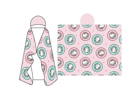 Deka s kapucí Hello Kitty 120x150cm