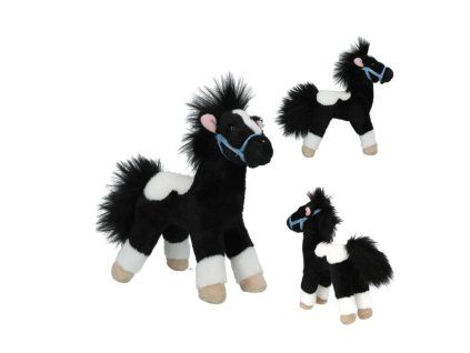 Plyšák Kůň Miss Melody černobílý 18cm