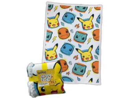 Flísová deka Pokemon Face 100x150cm