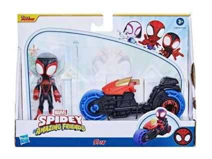 Figurka Marvel Spidey Miles Morales Motorcycle