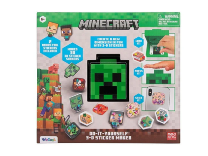 Výroba Minecraft 3D samolepek