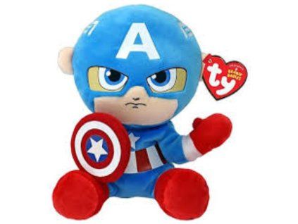 Plyšák Ty Beanie Babies Marvel Captain America 15cm