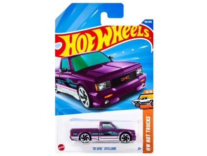 Hot Wheels 91 GMC Syclone fialový