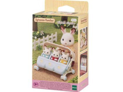 Sylvanian Families 5533 Kočárek pro trojčata