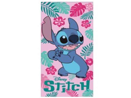 Osuška Disney Stitch květiny a palmy