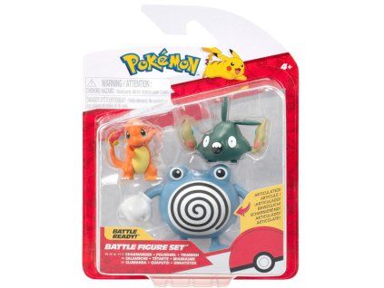 Figurky Pokémon Battle Charmander, Trubbish a Poliwhirl