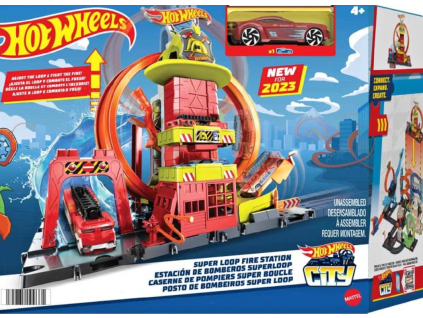 Hot Wheels City Super Hasičská stanice se smyčkou