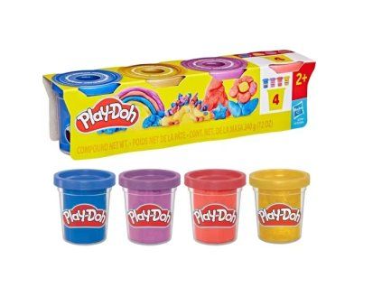 Play doh Modelína metalické barvy 4ks