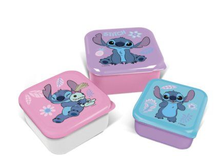 Svačinové boxy Disney Stitch barevný 3ks