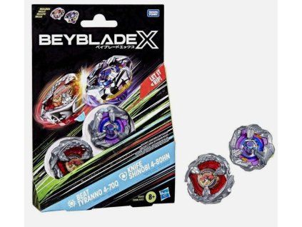 Beyblade x Beat Tyranno 470Q and Knife Shinobi 4 80HN Dual Pack