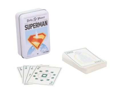 Hrací karty DC Superman v plechovce