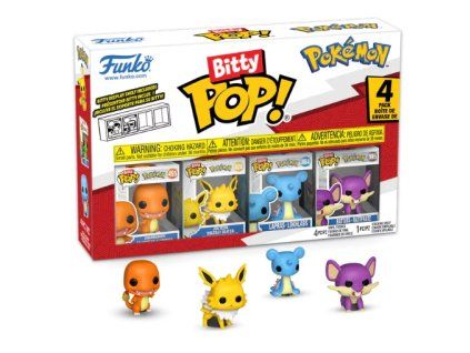 Funko Bitty Pop! Pokemon Charmander, Jolteon, Larpas, Rattata