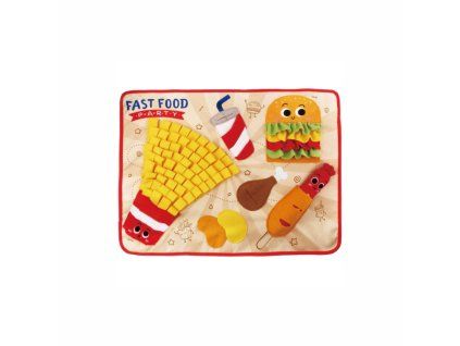 MA NU GiGwi fast food party snuffle mat interactive dog toy