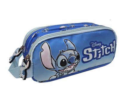 Penál Disney Stitch dvojité pouzdro modré