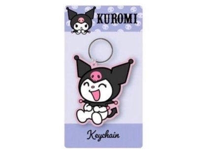 Klíčenka Kuromi gumová růžová