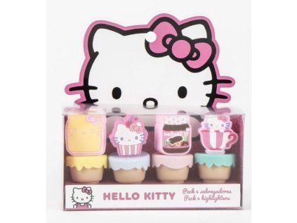 Sada zvýrazňovačů Hello Kitty jídlo 4ks
