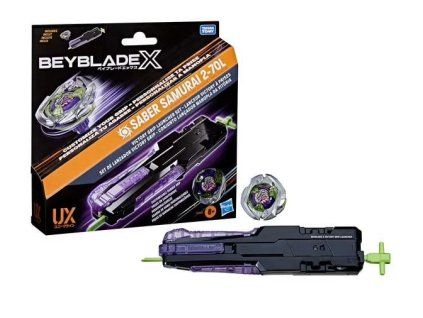 BeyBlade X Saber Samurai Victory Grip Launcher Set