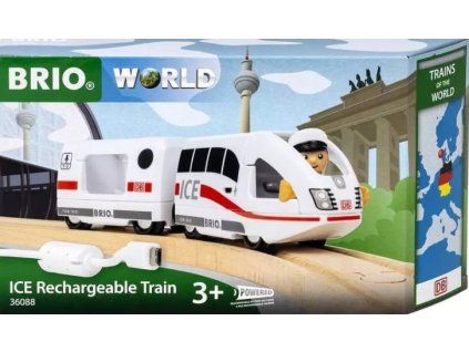 BRIO 36088 Edice Světové vlaky ICE Dobíjecí vlak na baterie