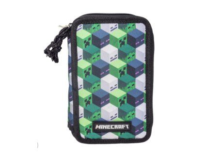 Penál Minecraft kostky dvoupatrový s výbavou