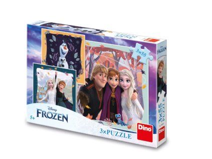 Puzzle Ledové Království Radostný podzim 3x55 dílků