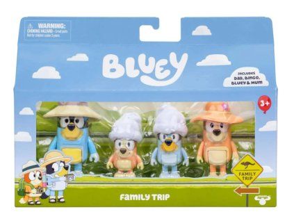 Figurky Bluey Rodinný výlet 4ks