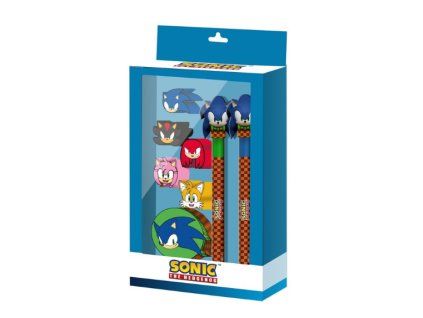 Set 2 tužek a 5 gum Sonic