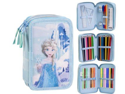 Třípatrový penál Ledové království Elsa s výbavou