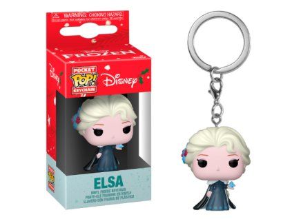 Klíčenka Funko Pocket Pop! Disney Princess Holiday Elsa