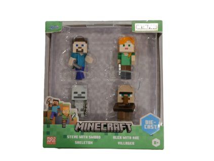 Figurky Minecraft V2 4ks 6cm