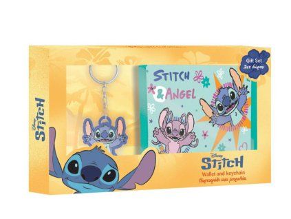 Dárkový set Stitch peněženka a klíčenka