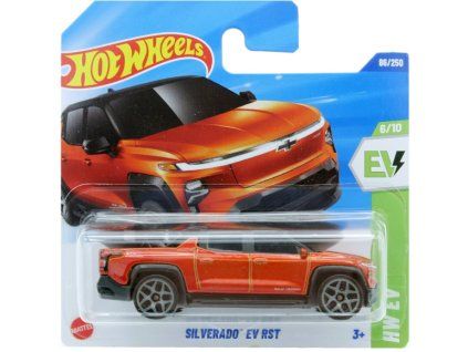 Hot Wheels Silverado EV RST červené