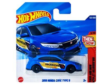 Hot Wheels 2018 Honda Civic Type R modrá