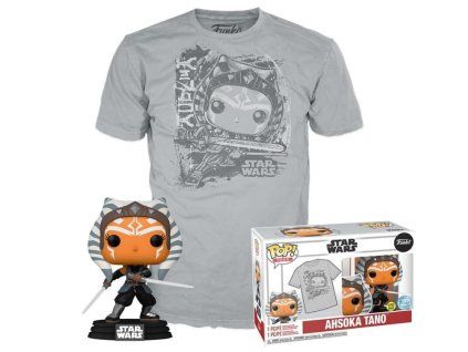 Funko set 464 Star Wars The Mandalorian Ashoka a tričko vel.L