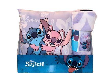 Deka a polštář Disney Stitch a Angel